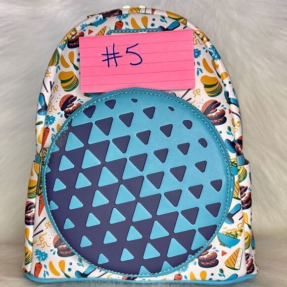 NEW EPCOT Food & Wine Festival 2023 Mini Backpack Disney Loungefly NWT AOP #5 - Picture 1 of 9